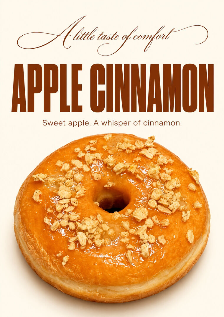 Apple Cinnamon — sweet apple, a whisper of cinnamon
